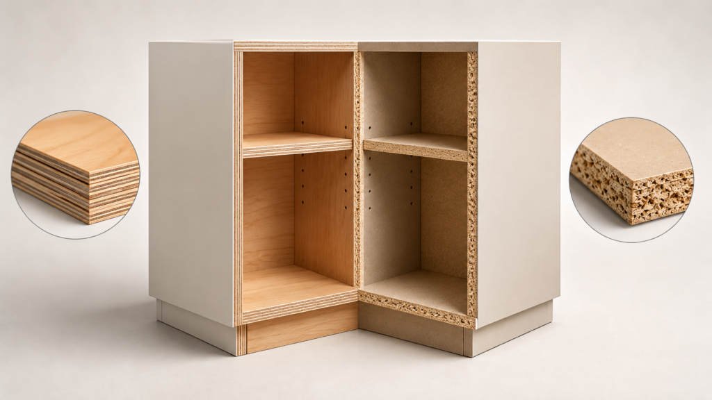 Plywood vs. Particleboard Cabinets